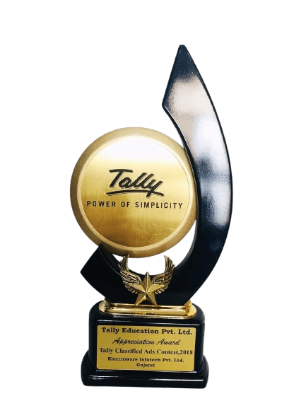 Tally Appreciation Award Trophy - Electroware Infotech