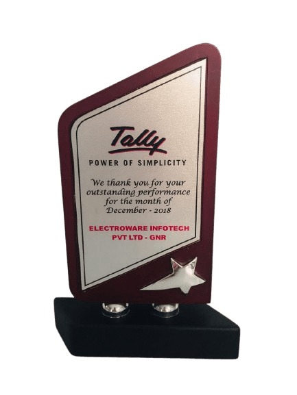 Tally Partner Award Trophy - Electroware Infotech